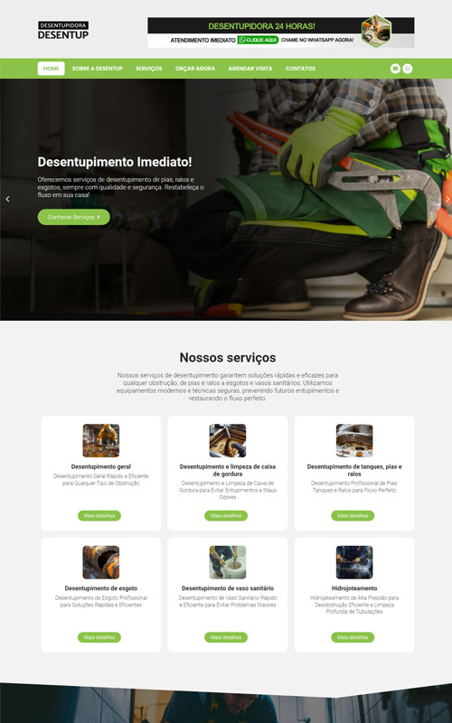 Criação de site para desentupidora - Siteilimitado