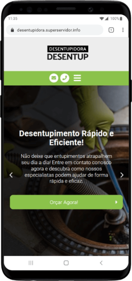 Criação de site para desentupidora - Siteilimitado